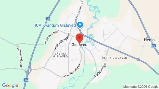 Houses for rent i Gislaved - kort over placeringen