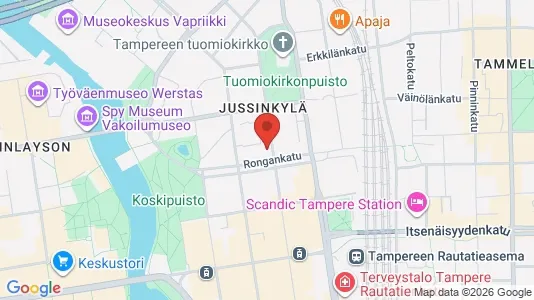 Apartments for rent i Tampere Keskinen - kort over placeringen