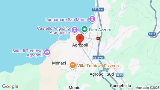 Apartments for rent i Agropoli - kort over placeringen