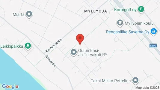 Apartments for rent i Oulu - kort over placeringen