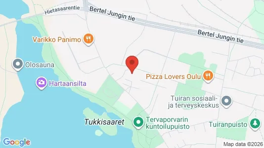 Apartments for rent i Oulu - kort over placeringen