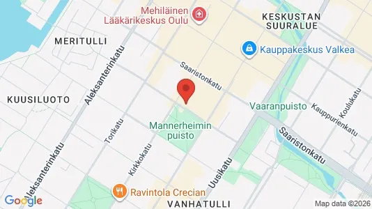 Apartments for rent i Oulu - kort over placeringen