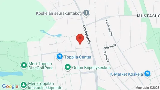 Apartments for rent i Oulu - kort over placeringen