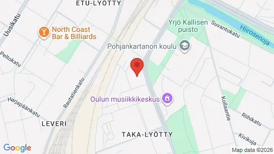 Apartments for rent i Oulu - kort over placeringen