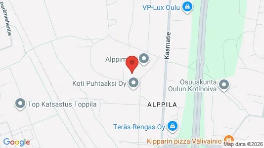Apartments for rent i Oulu - kort over placeringen