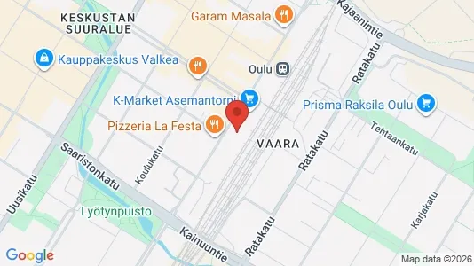 Apartments for rent i Oulu - kort over placeringen
