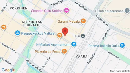 Apartments for rent i Oulu - kort over placeringen
