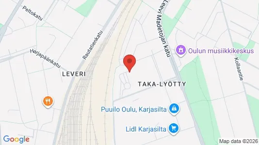 Apartments for rent i Oulu - kort over placeringen
