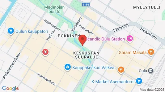 Apartments for rent i Oulu - kort over placeringen