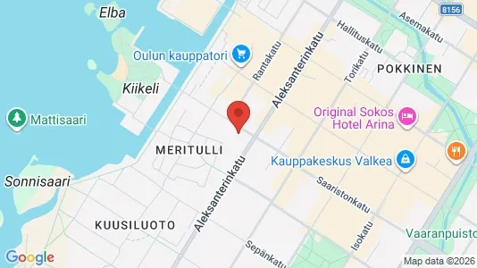 Apartments for rent i Oulu - kort over placeringen