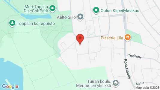 Apartments for rent i Oulu - kort over placeringen