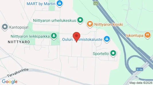 Apartments for rent i Oulu - kort over placeringen
