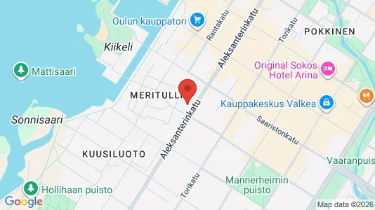 Apartments for rent i Oulu - kort over placeringen