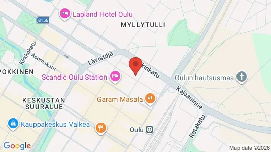 Apartments for rent i Oulu - kort over placeringen