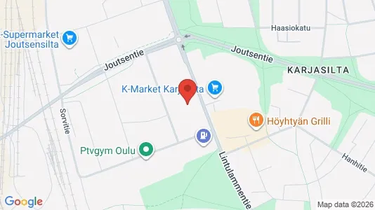 Apartments for rent i Oulu - kort over placeringen
