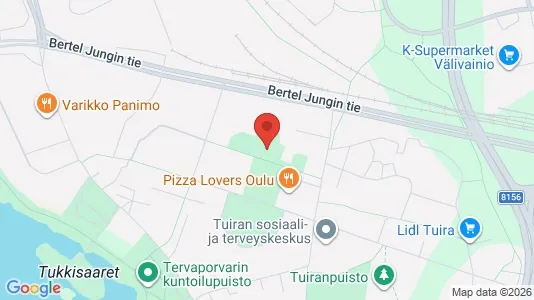 Apartments for rent i Oulu - kort over placeringen