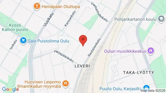 Apartments for rent i Oulu - kort over placeringen