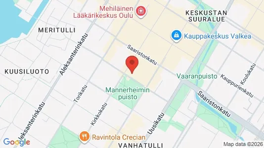 Apartments for rent i Oulu - kort over placeringen