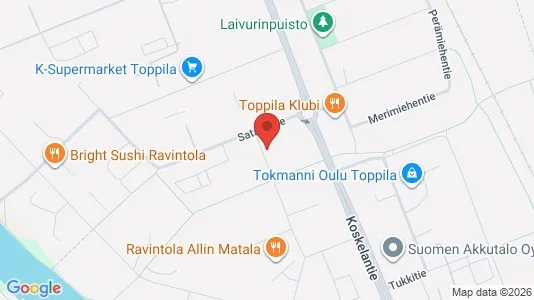 Apartments for rent i Oulu - kort over placeringen