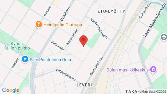 Apartments for rent i Oulu - kort over placeringen
