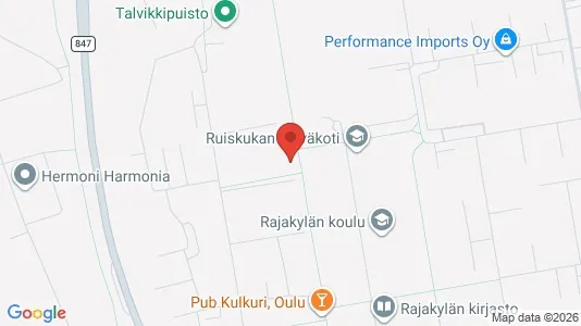 Apartments for rent i Oulu - kort over placeringen