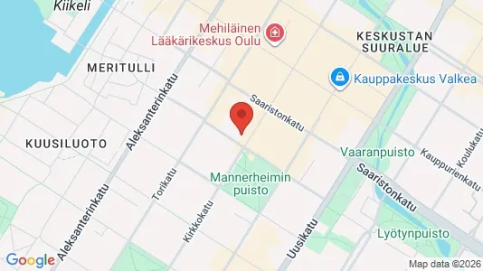 Apartments for rent i Oulu - kort over placeringen