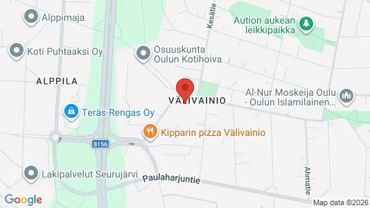 Apartments for rent i Oulu - kort over placeringen
