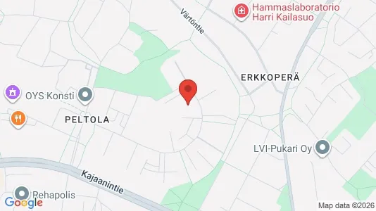 Apartments for rent i Oulu - kort over placeringen