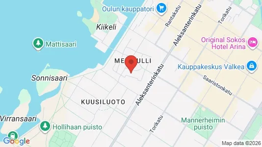 Apartments for rent i Oulu - kort over placeringen