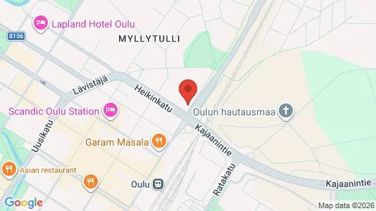 Apartments for rent i Oulu - kort over placeringen
