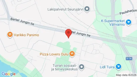 Apartments for rent i Oulu - kort over placeringen