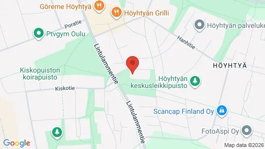 Apartments for rent i Oulu - kort over placeringen