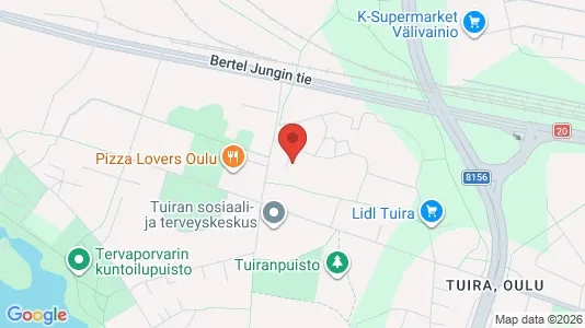 Apartments for rent i Oulu - kort over placeringen
