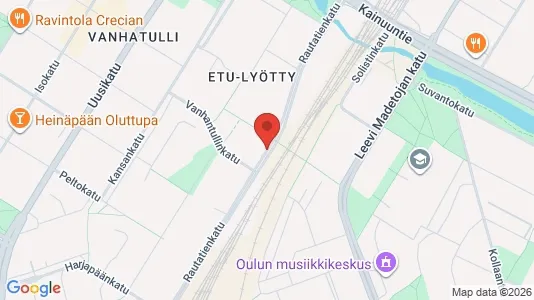 Apartments for rent i Oulu - kort over placeringen