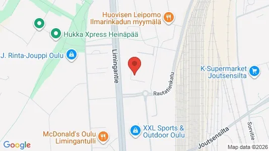 Apartments for rent i Oulu - kort over placeringen