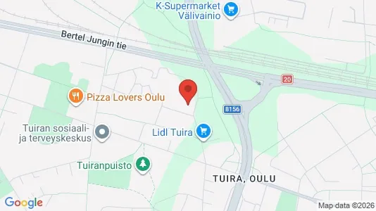 Apartments for rent i Oulu - kort over placeringen