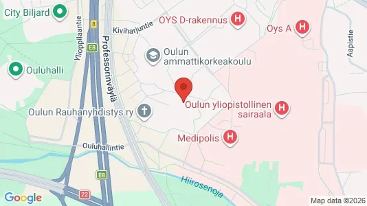Apartments for rent i Oulu - kort over placeringen
