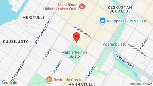Apartments for rent i Oulu - kort over placeringen