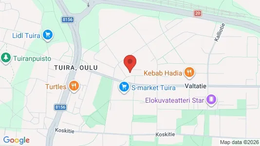 Apartments for rent i Oulu - kort over placeringen