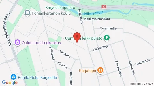 Apartments for rent i Oulu - kort over placeringen