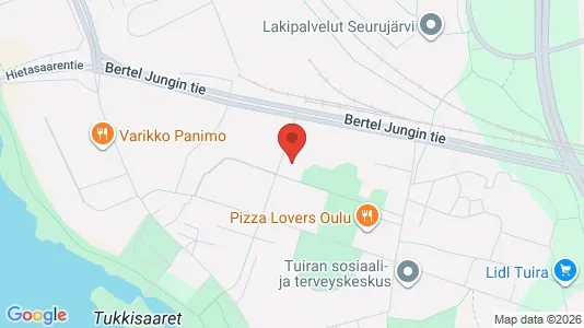 Apartments for rent i Oulu - kort over placeringen