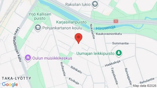 Apartments for rent i Oulu - kort over placeringen