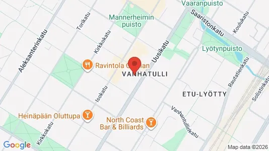 Apartments for rent i Oulu - kort over placeringen