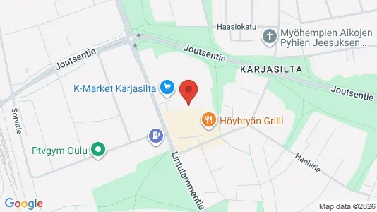 Apartments for rent i Oulu - kort over placeringen