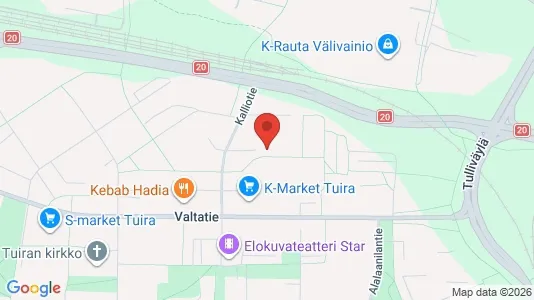 Apartments for rent i Oulu - kort over placeringen
