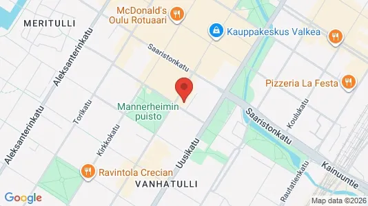Apartments for rent i Oulu - kort over placeringen