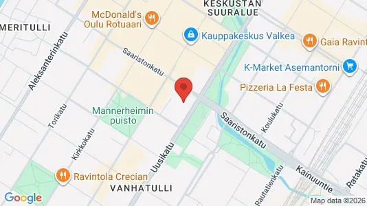 Apartments for rent i Oulu - kort over placeringen