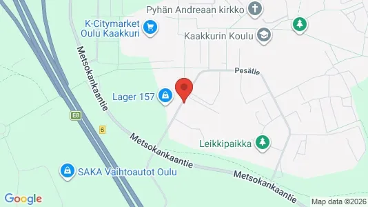 Apartments for rent i Oulu - kort over placeringen