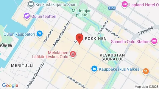 Apartments for rent i Oulu - kort over placeringen