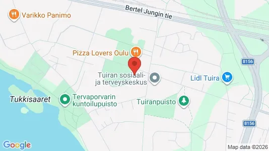 Apartments for rent i Oulu - kort over placeringen